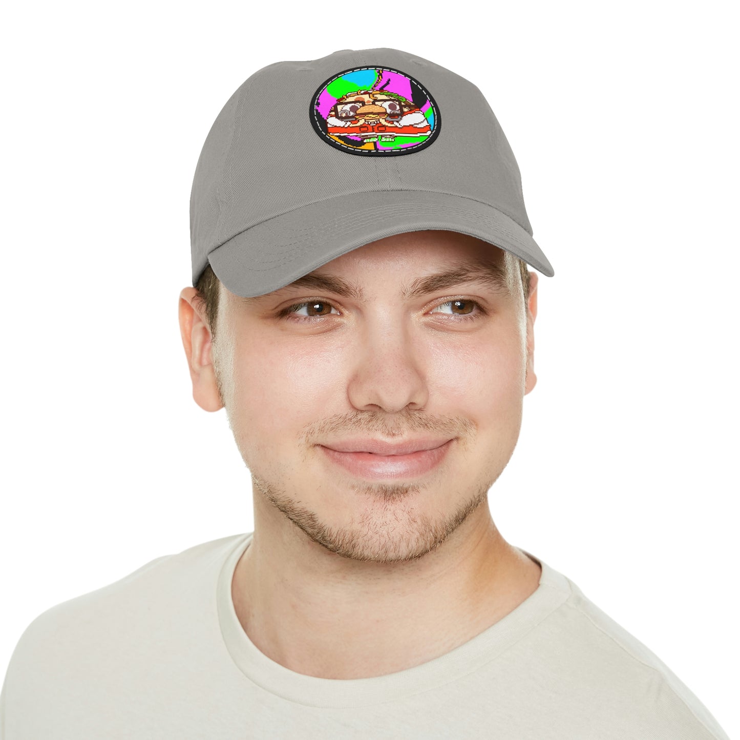 Burger Cooked Hungry Taco Dad Hat with Leather Patch (Round)