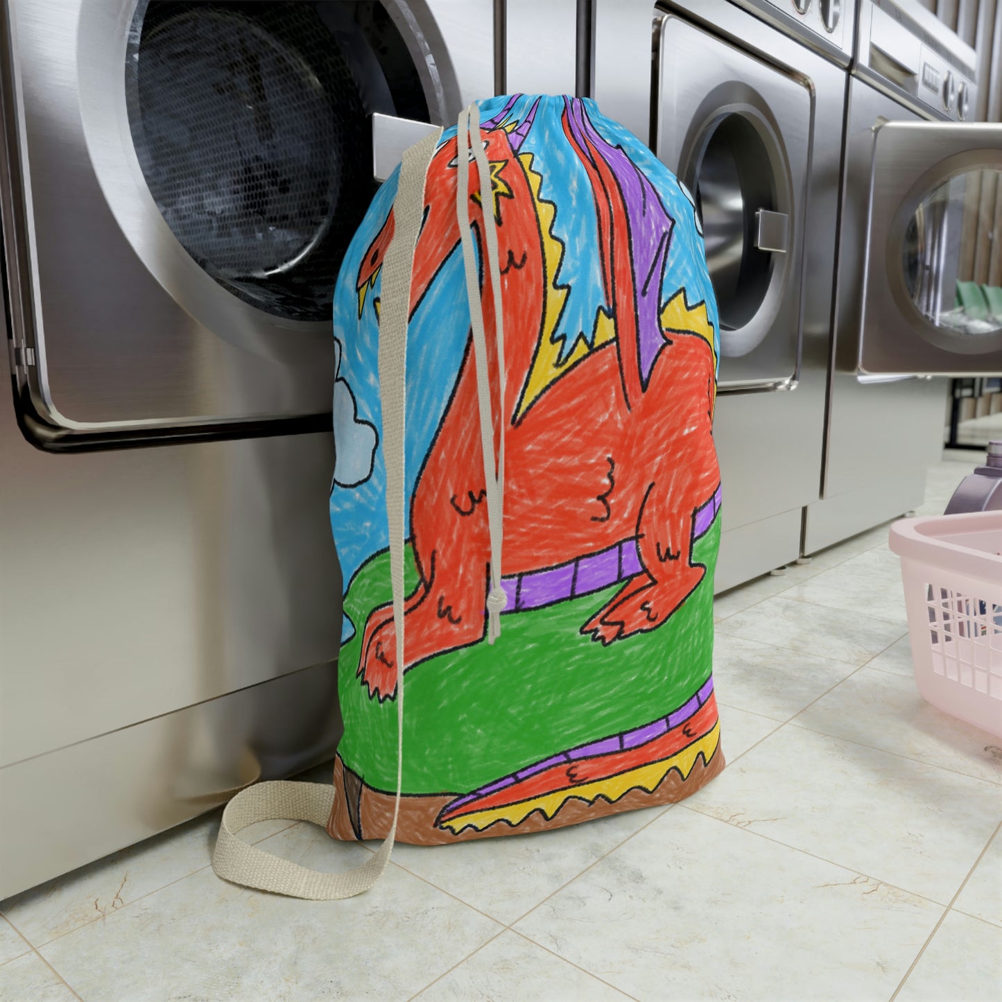 Fierce Dragon Medieval Laundry Bag