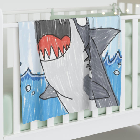 Shark Jaw Teeth Attack Ocean Sea Creature Baby Swaddle Blanket