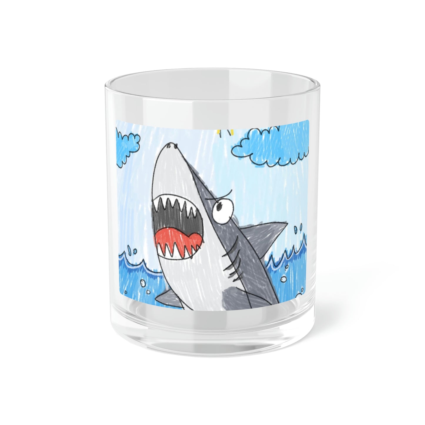 Shark Jaw Teeth Attack Ocean Sea Creature Bar Glass