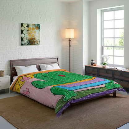 Desert Cactus Sumo Wrestler Graphic Comforter