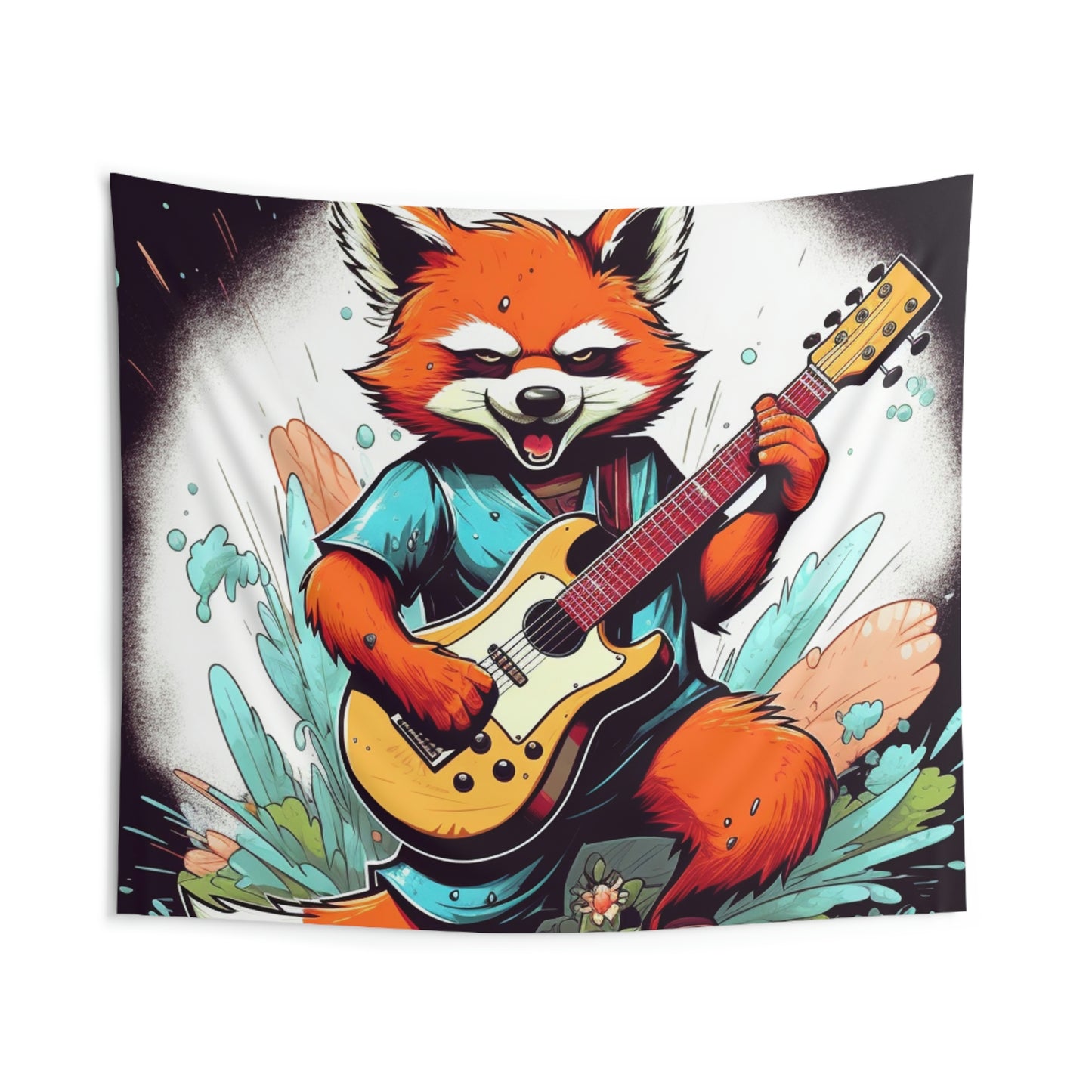 Red Panda Music Band Animal Indoor Wall Tapestries