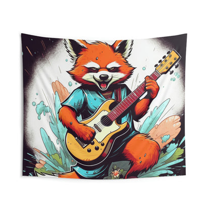 Red Panda Music Band Animal Indoor Wall Tapestries