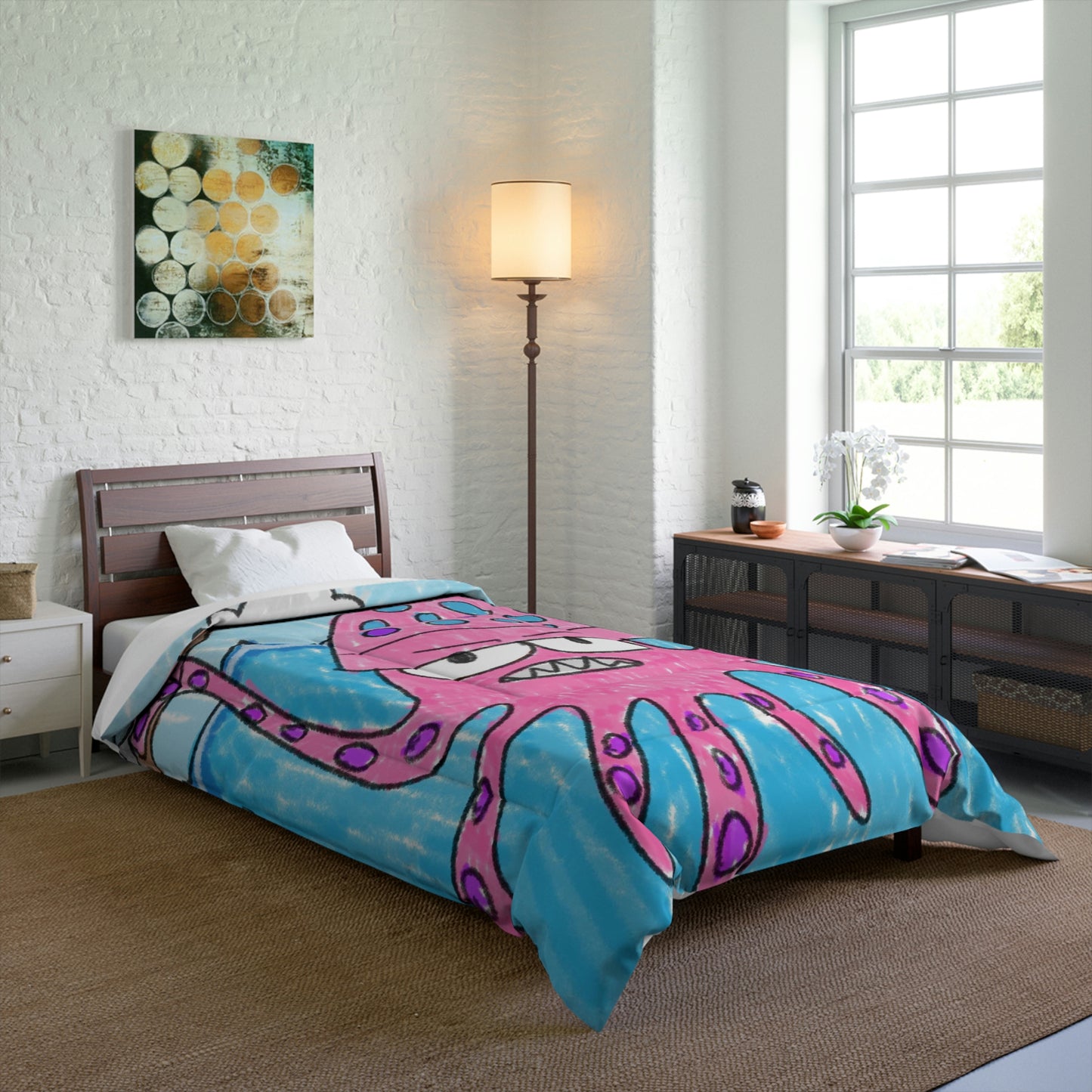 The Kraken Octopus Clean Graphic Comforter