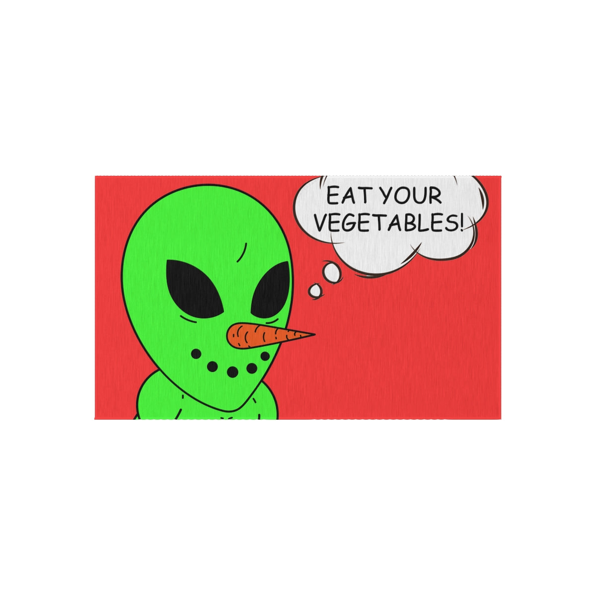 Veggie Visi The Vegetable Visitor Alien Eat Your Veg Outdoor Rug