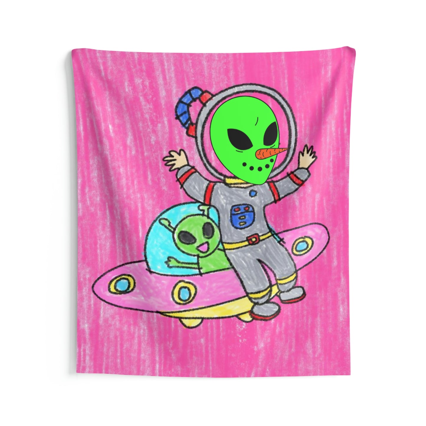 Veggie Visi Alien Vegetable Visitor UFO Indoor Wall Tapestries