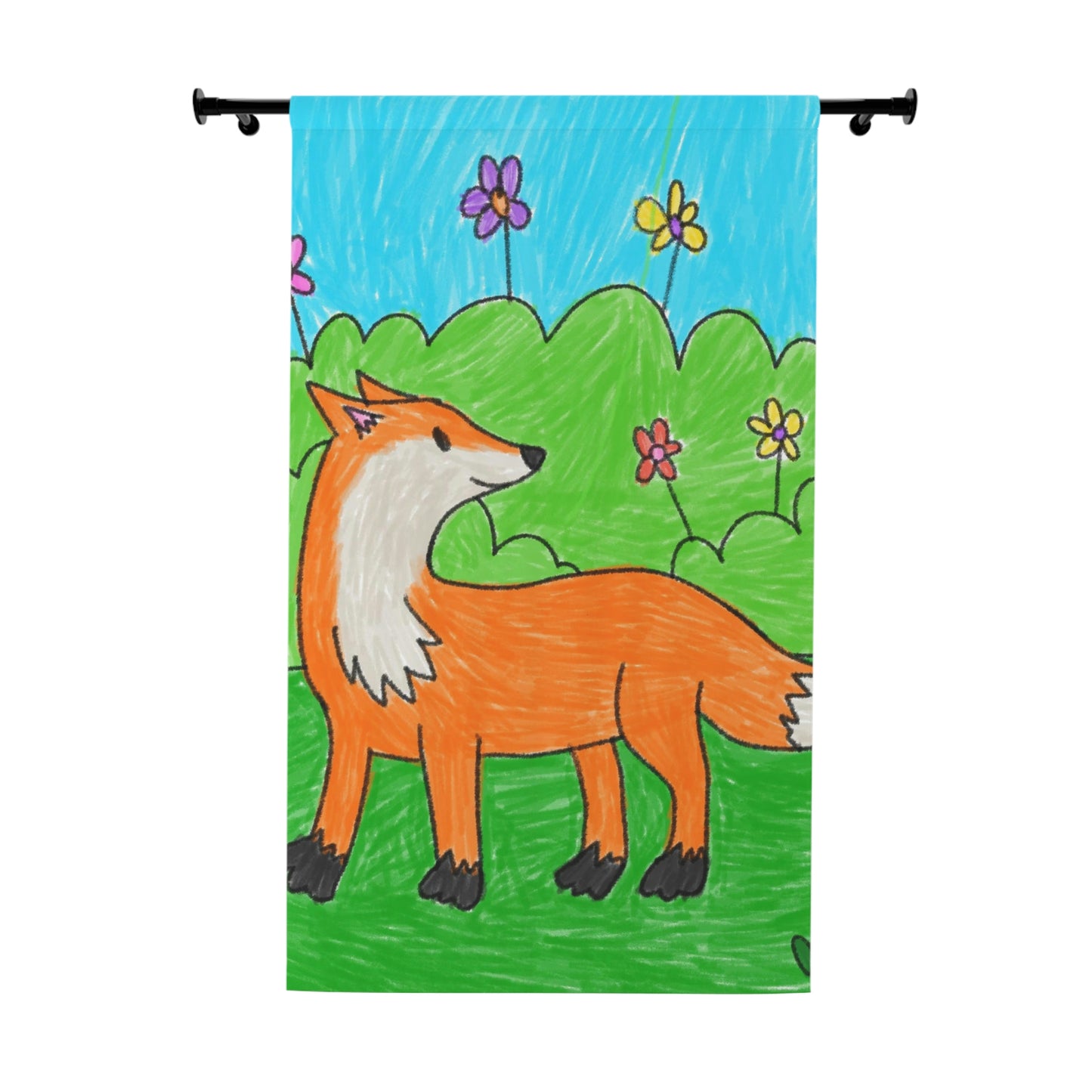 Fox Woodland Animal Foxy Window Curtains (1 Piece)