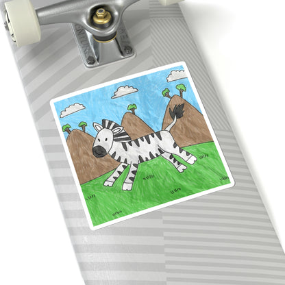 Zebra Graphic Hipster Zebra Animal Kiss-Cut Stickers