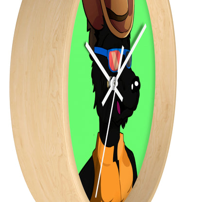 Cowgirl Wolf Cyborg Wolve Wall clock