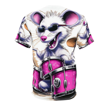 Opossum Drum Band Furry Animal Graphic Anime Unisex Cut & Sew Tee (AOP)