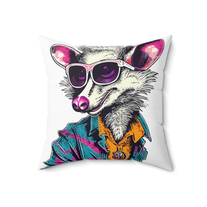 Opossum Artist Fashion Style Spun Polyester Square Pillow