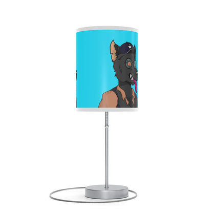 Cyborg Wolf Detective Tongue Out Lamp on a Stand, US|CA plug