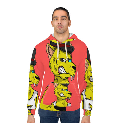 Top Hat Werewolve Cyborg Wolf Graphic AOP - Sudadera con capucha unisex