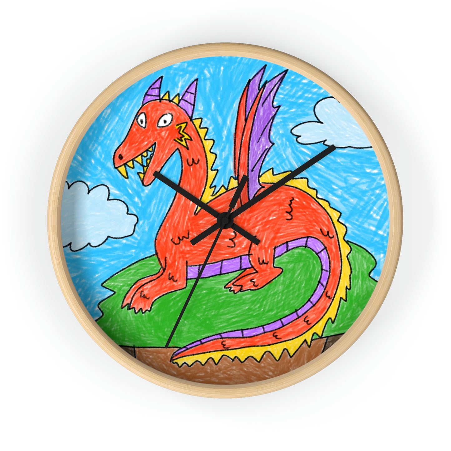 Reloj de pared medieval Dragón feroz 