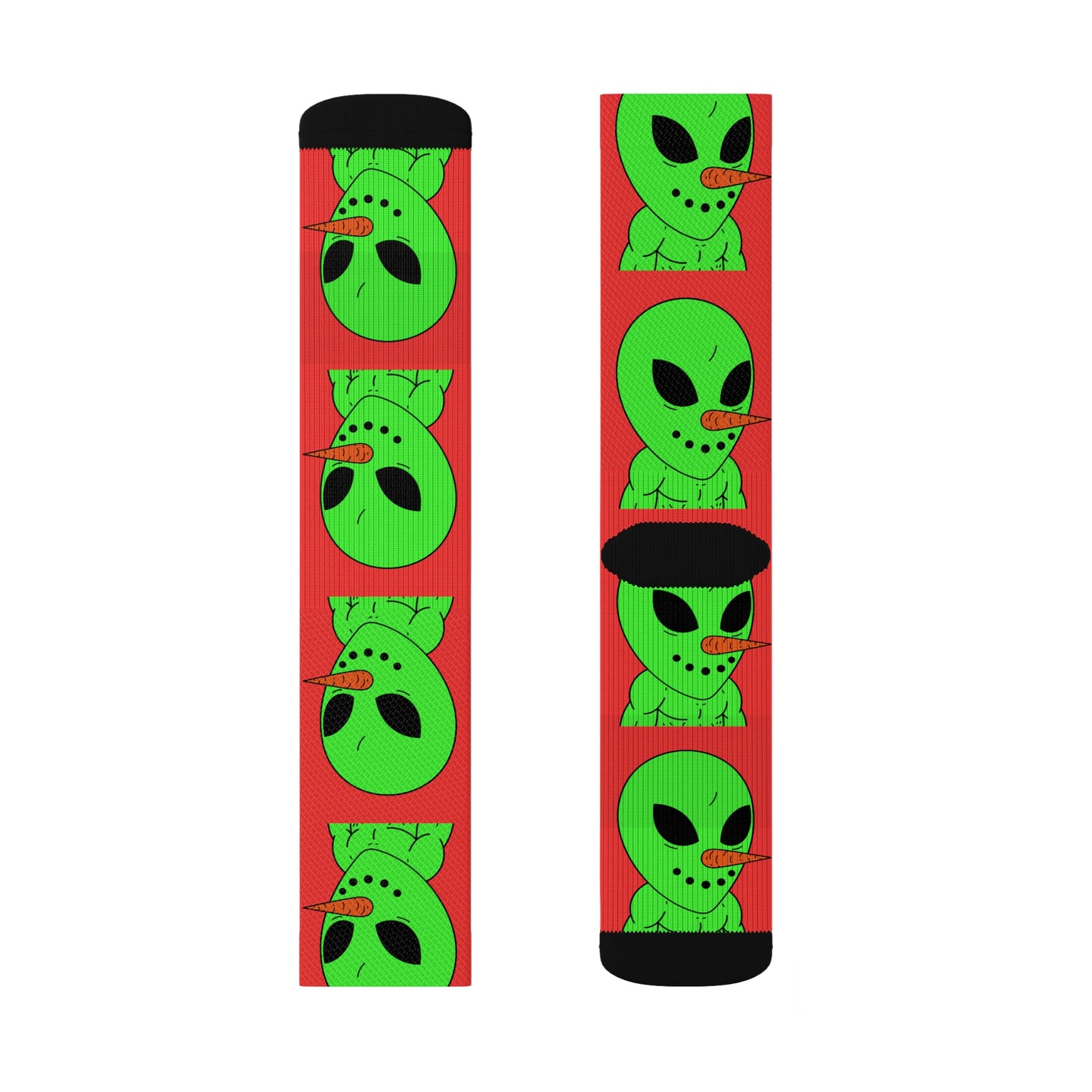 Alien Veggie Visi Vegetable Visitor Sublimation Socks