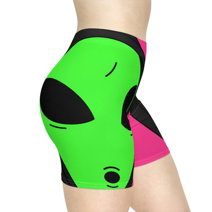 Anonymous Anon Alien Visitor Women's Biker Shorts (AOP)