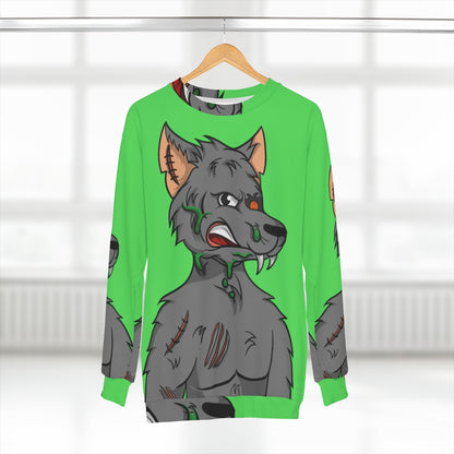 Nuclear Meltdown Werewolve Grey Wolf AOP Unisex Sweatshirt