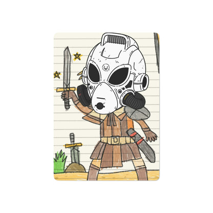 Knight Armor Robot Cyborg Sword Alien LOL Visitor Warrior Custom Poker Cards