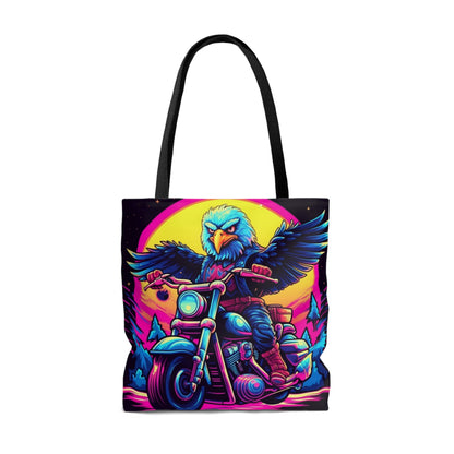 Bald Eagle American Motorcyclist USA Style Tote Bag (AOP)