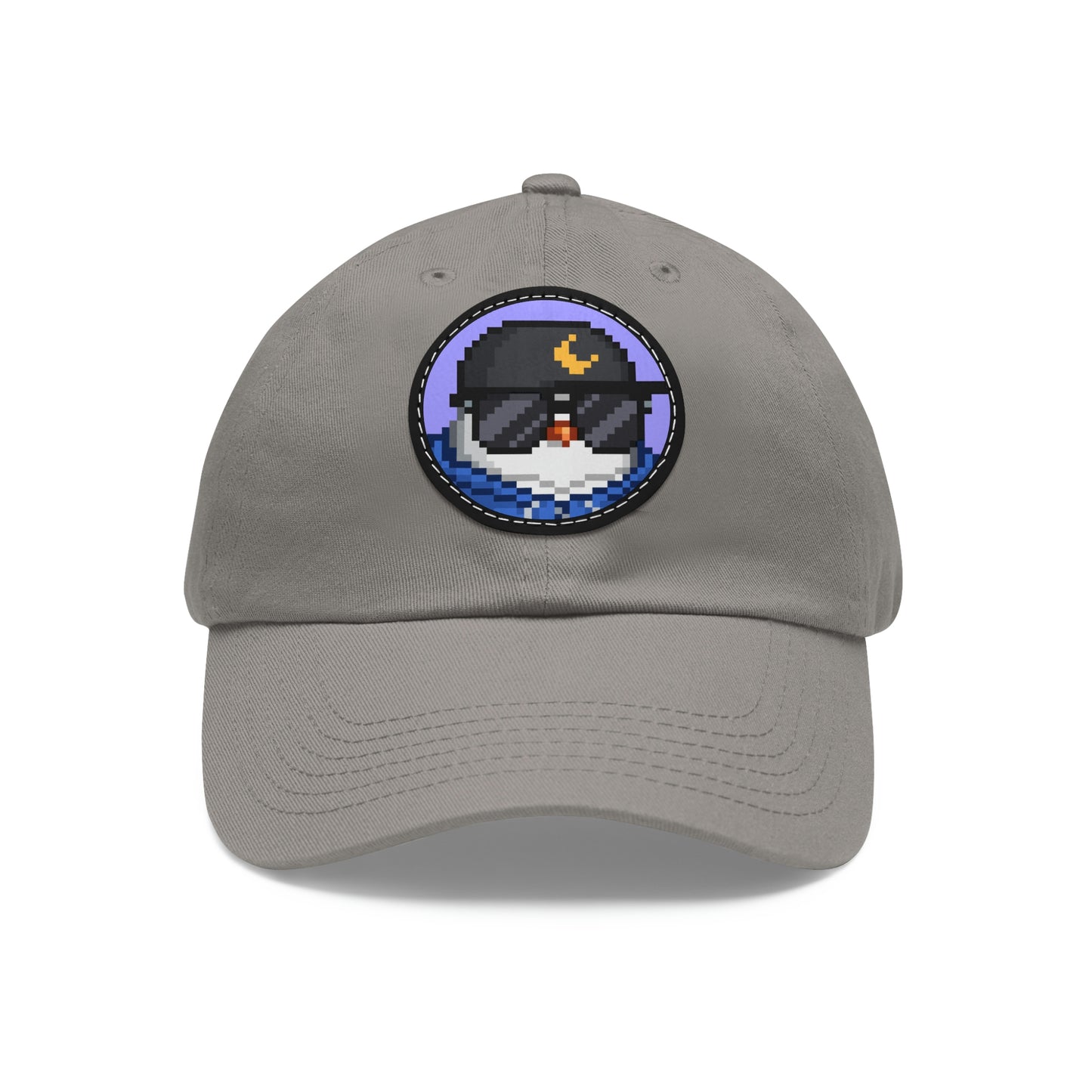 Owl Bird Moon Night Hawk Dad Hat with Leather Patch (Round)