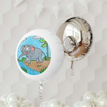 Elefante Elephant King Safari Animal Mylar Helium Balloon