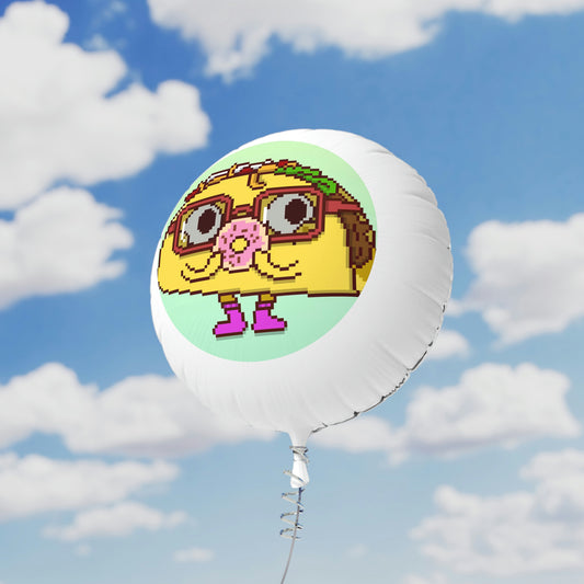 Donut Cartoon Taco Mylar Helium Balloon
