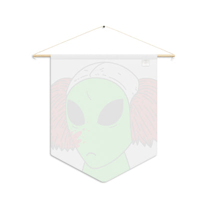 Alien Sad Clown Visitor Pennant