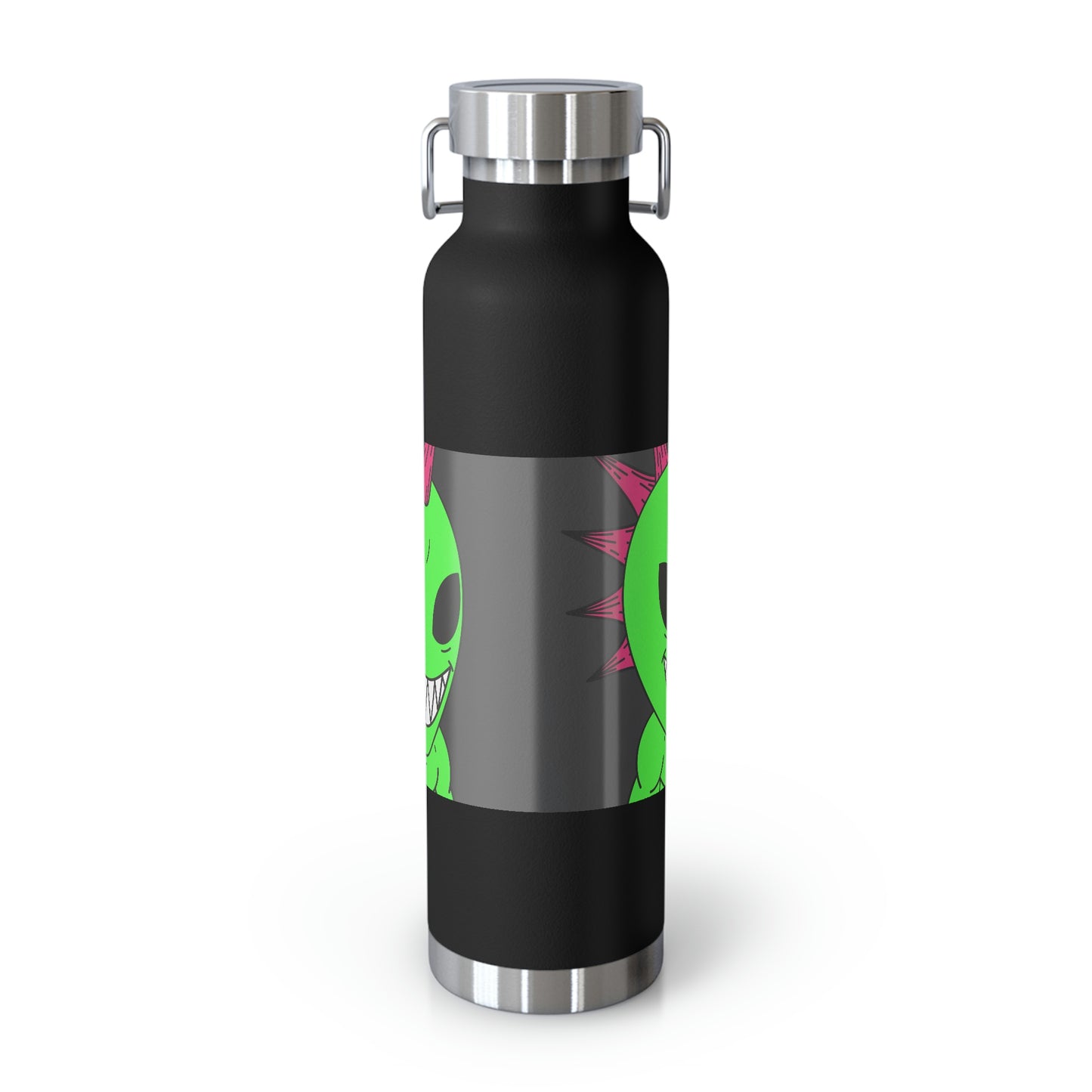 Spiked Pink Hair Muscle Alien Visitor Copper Vacuum Insulated Bottle, 22oz