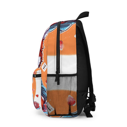 Red Panda Poker Card Player Anime Graphic Backpack