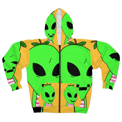 School Approved Alien AOP Unisex Zip Hoodie