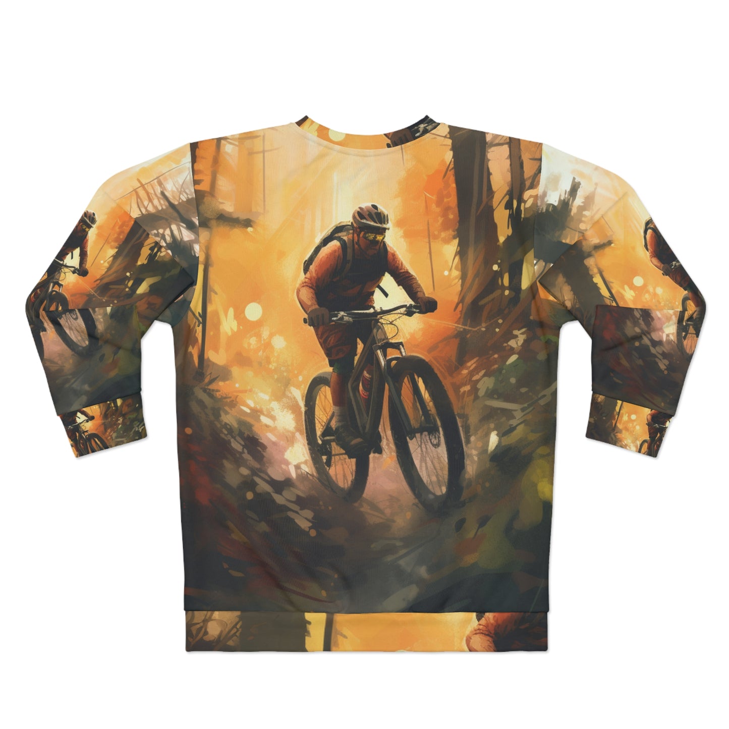 Mountain Bike Adventure - Forest Trail Graphic Unisex Sweatshirt (AOP)