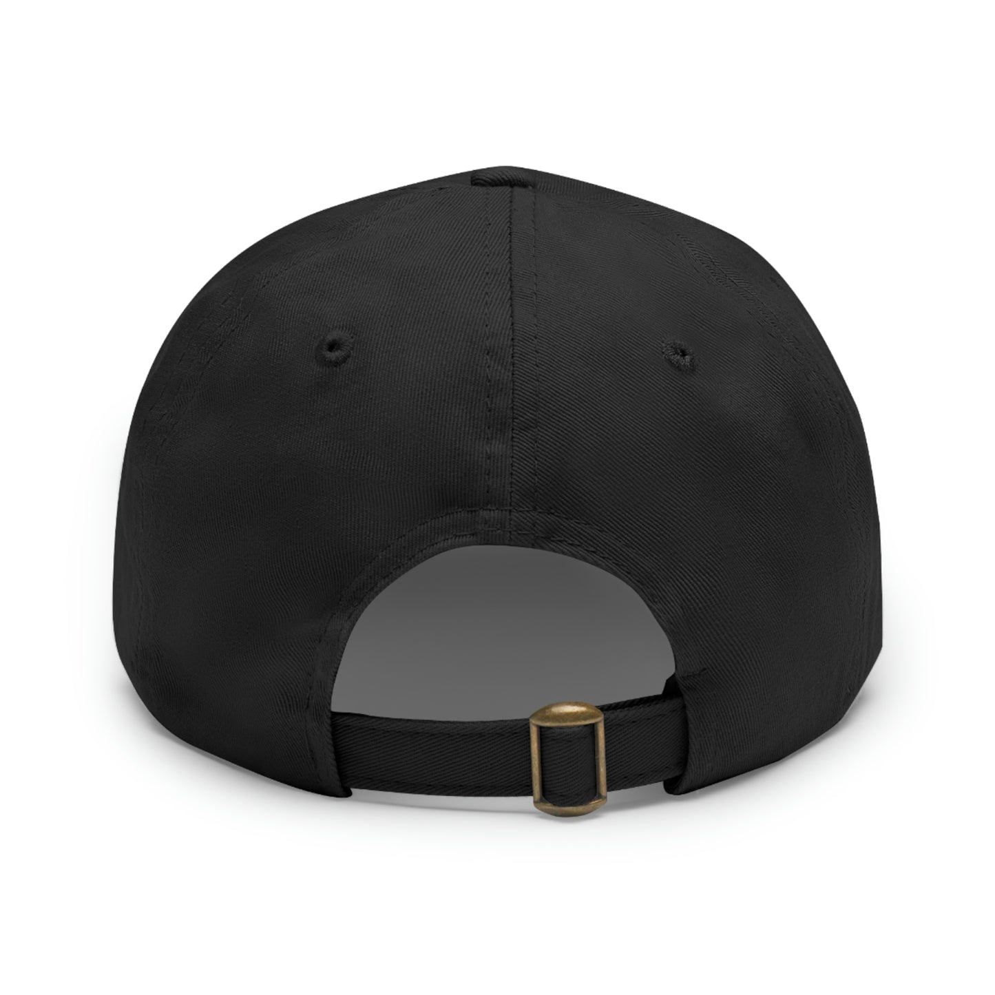 Black Hair Spiked Visitor Alien Dad Hat with Leather Patch (Round)