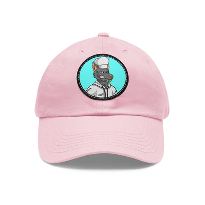 Chief Chef Cook Wolf Werewolve Cyborg Dad Hat with Leather Patch (Round)