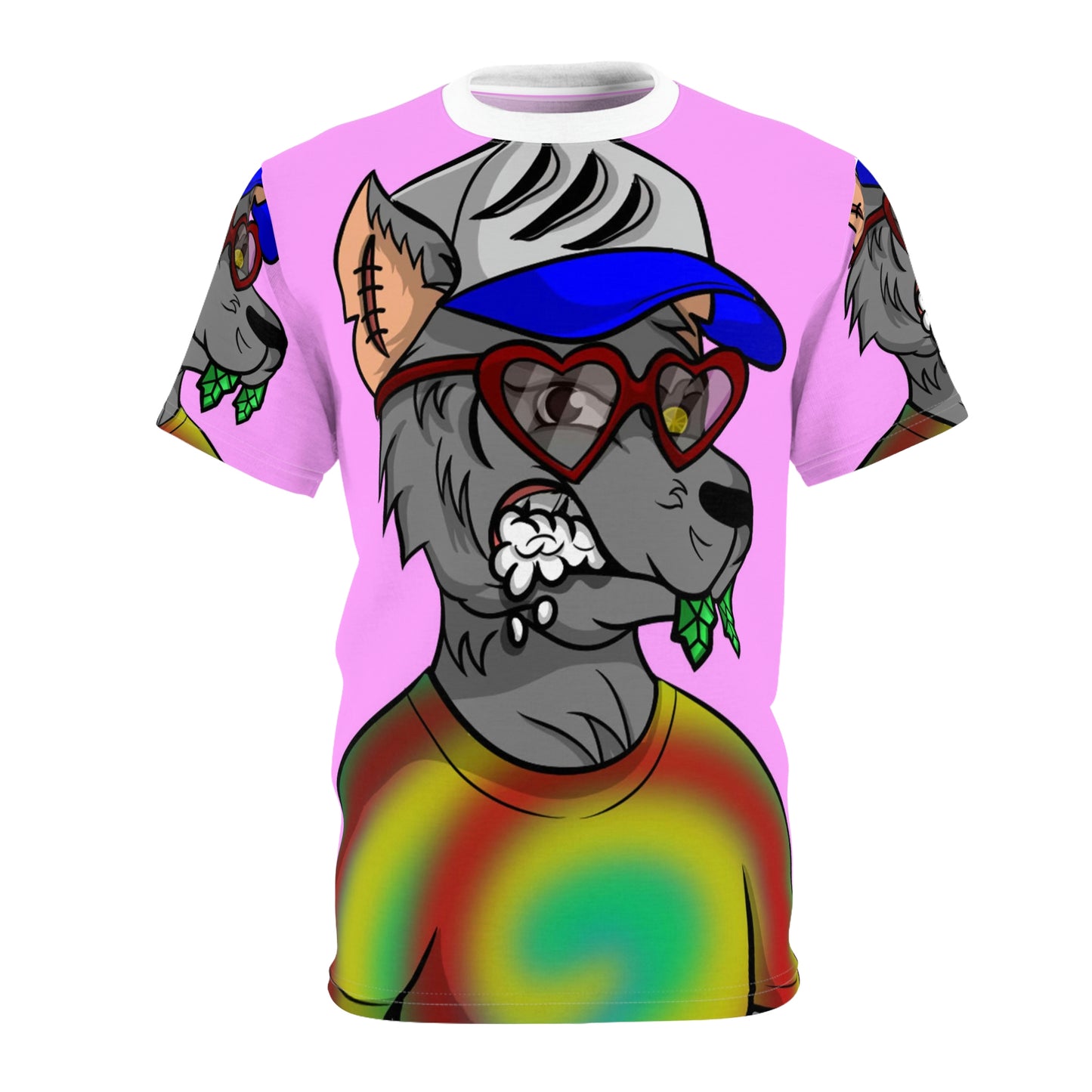 Wolf Love Heart Cyborg Unisex AOP Cut & Sew Tee