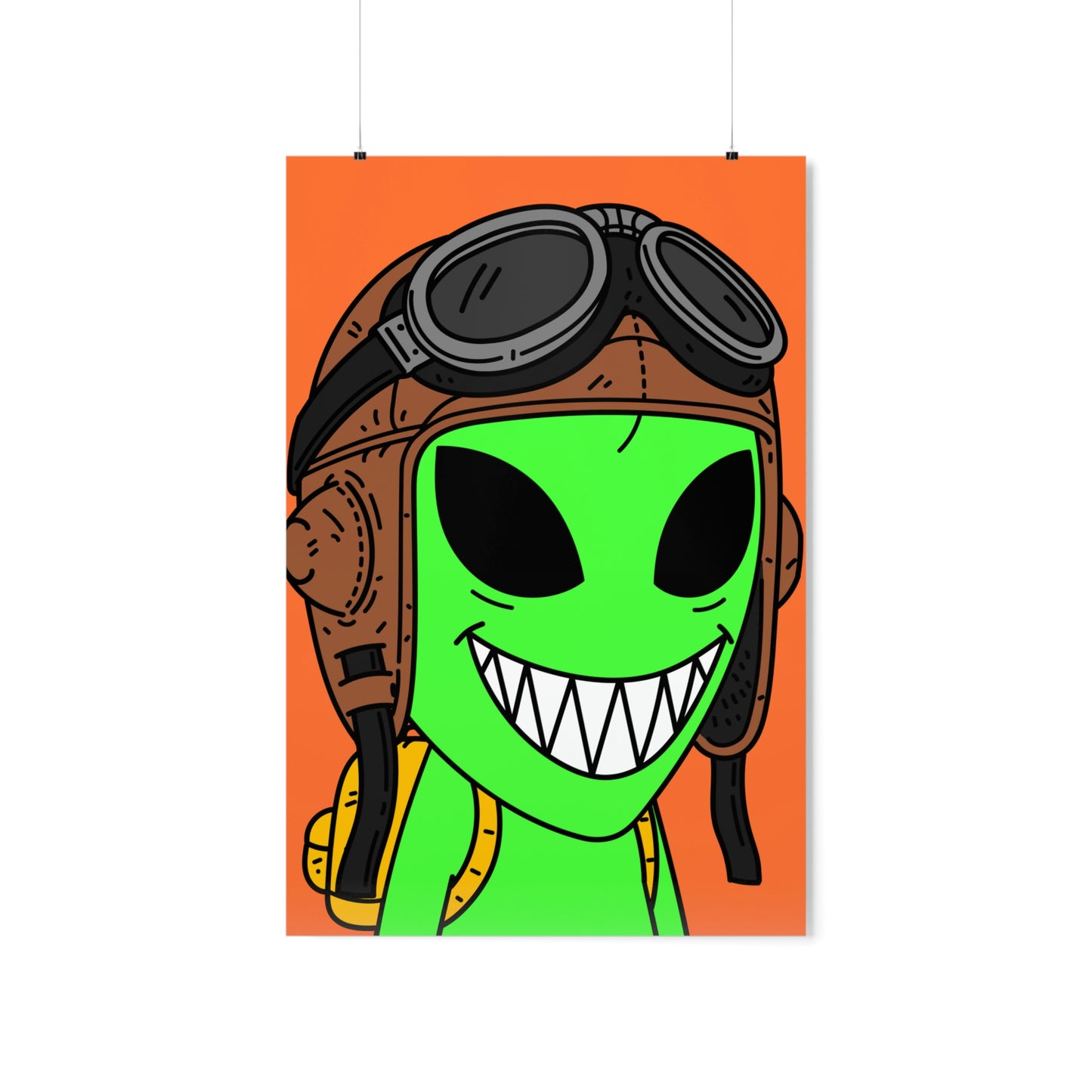 Air Force Aviator Alien Premium Matte Vertical Posters