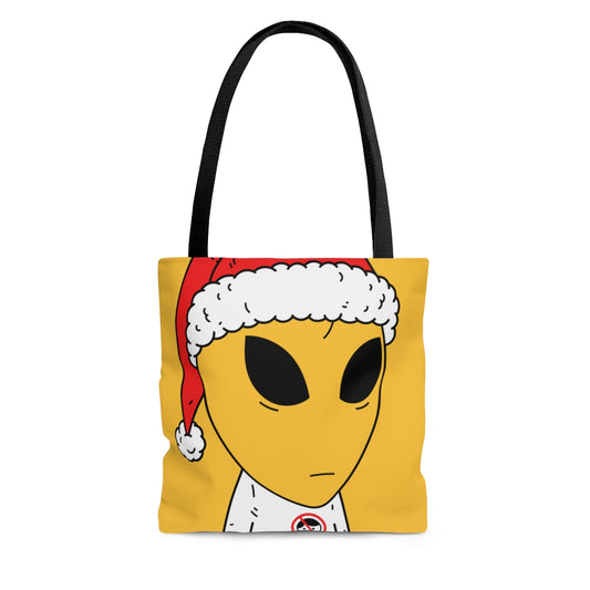 Alien Christmas Santa Space Character Holiday Winter Season AOP Tote Bag