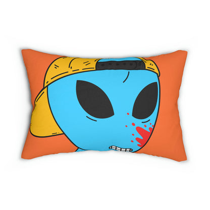 Alien Blue Blood Visitor Spun Polyester Lumbar Pillow