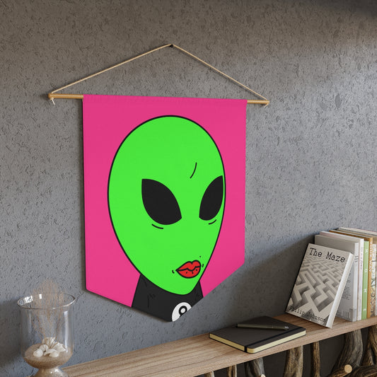 8 Ball Green Alien Lipstick Visitor Pennant