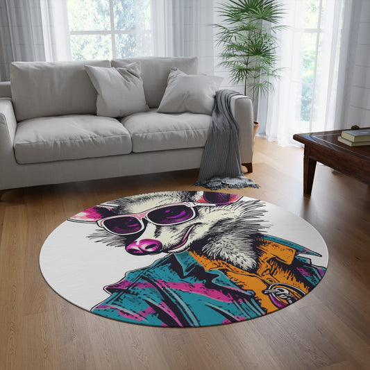 Opossum Artist Fashion Style Round Rug