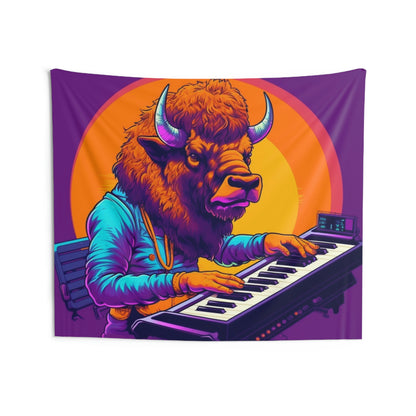 American Bison Buffalo PianoTeclado Reproductor de música Tapices de pared para interiores 