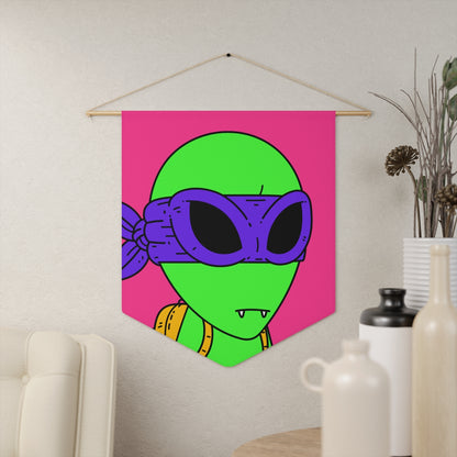 Green Ninja Turtle Visitor Alien Pennant