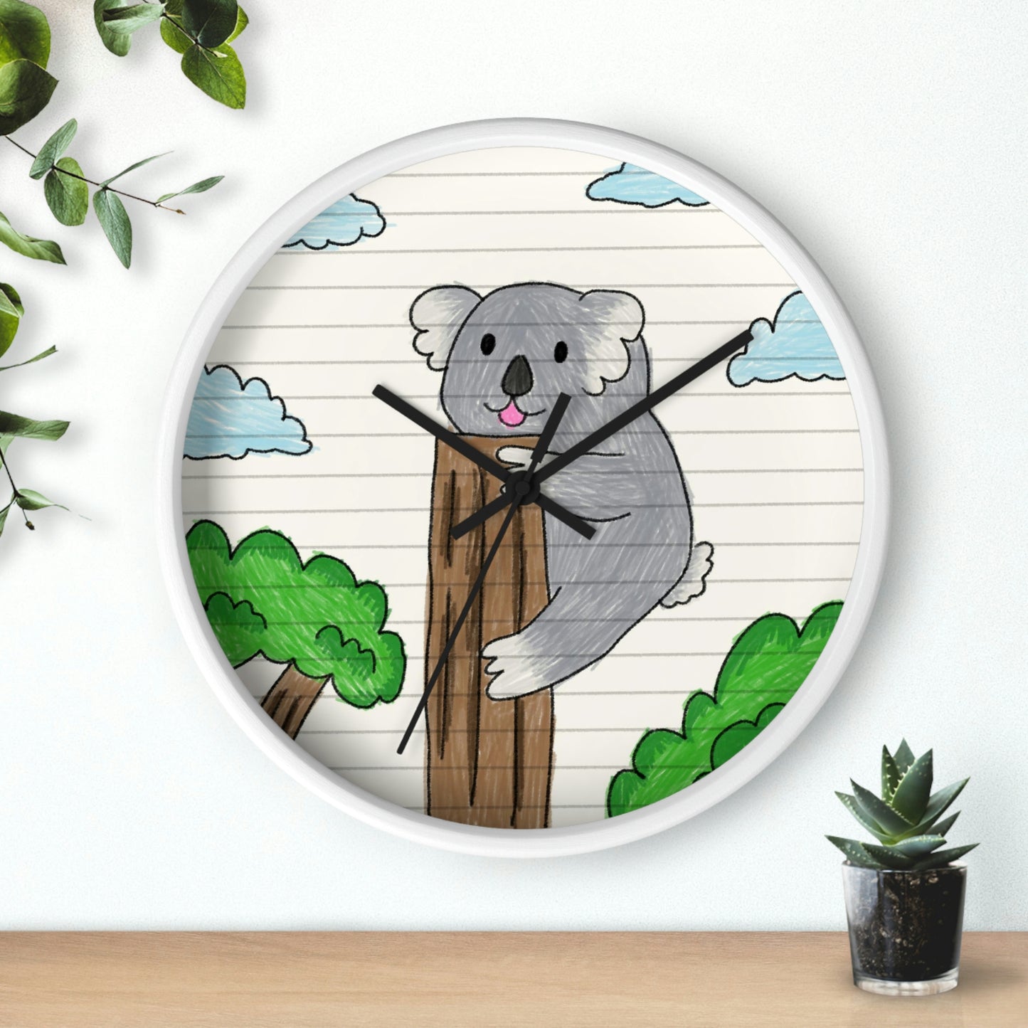 Koala Bear Animal Tree Climber Wall clock