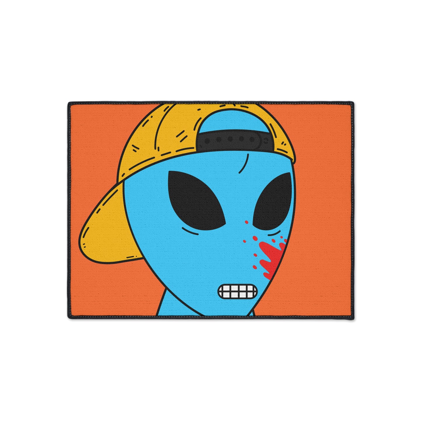 Blood Blue Alien Visitor Heavy Duty Floor Mat