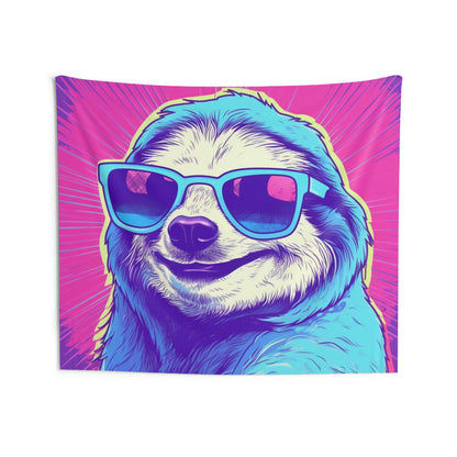 Space Sloth Retro Animal Style Indoor Wall Tapestries