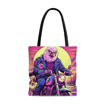 American Bald Eagle Motorcycle Ride USA Style Tote Bag (AOP)