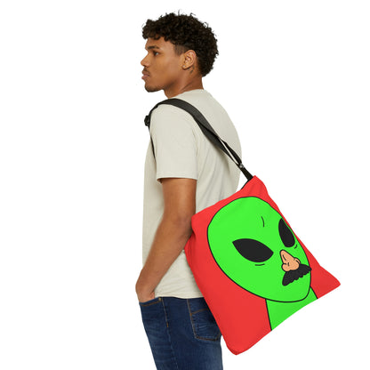 Fake Alien Human Mask Adjustable Tote Bag (AOP)