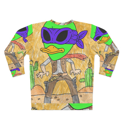 Cowboy Wild West Alien Visitor 751 AOP Unisex Sweatshirt