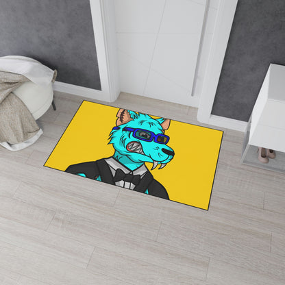 Animal Wolve Werewolf Fancy Aqua Fur Cyborg Heavy Duty Floor Mat