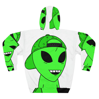 Sudadera con capucha unisex de personaje espacial de ciencia ficción Anime Alien AOP 