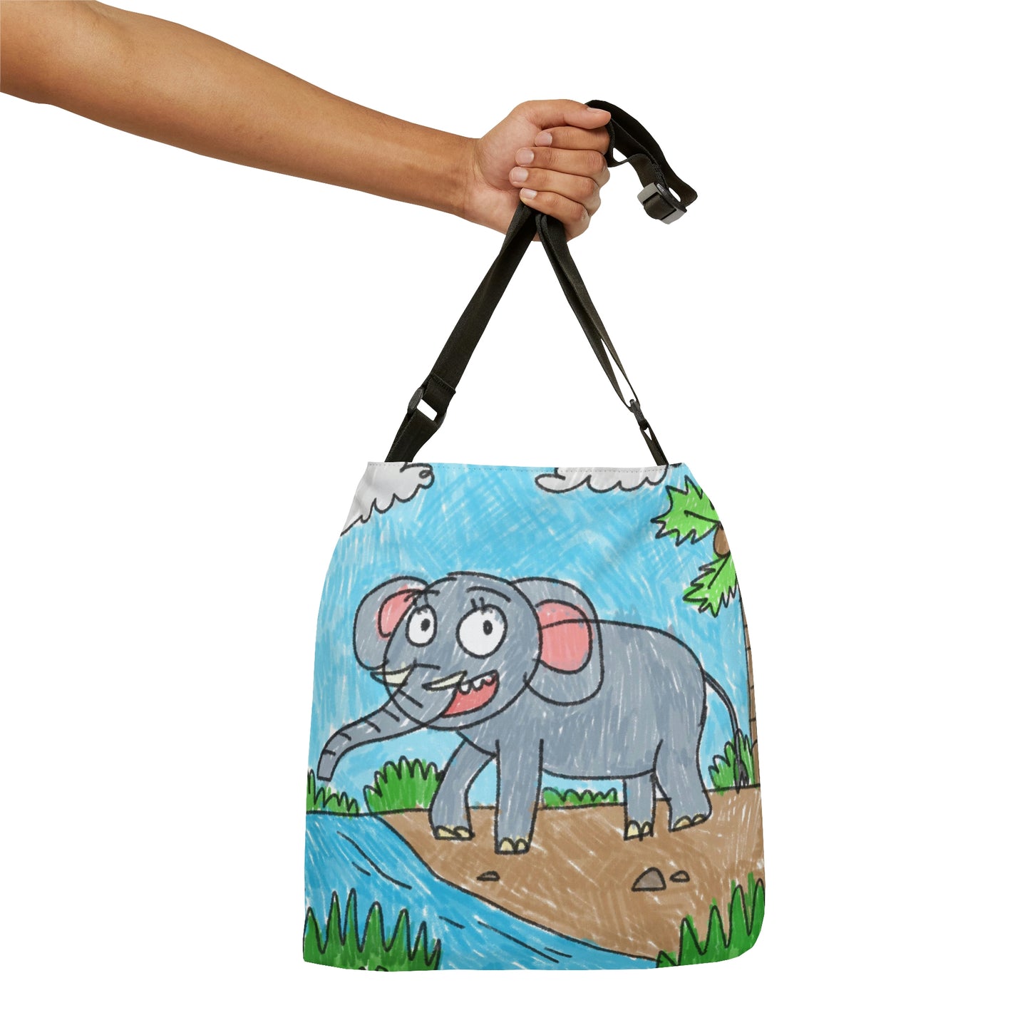 Elefante Elephant King Safari Animal Bolsa de mano ajustable (AOP) 